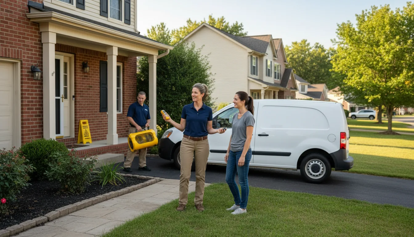 Residential water damage restoration in Melcroft, PA
